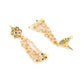 Long Dangler Kundan & Pearl Earrings - Ruby Raang - Swadesiicart