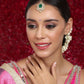 Kundan Maang Tikka with Diamonds & Emerald Stone - Ruby Raang | Swadesiicart