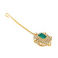 Kundan Maang Tikka with Diamonds & Emerald Stone - Ruby Raang | Swadesiicart