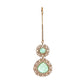 Kundan Maang Tikka with Diamonds & Semi Precious Stone - Ruby Raang | Swadesiicart