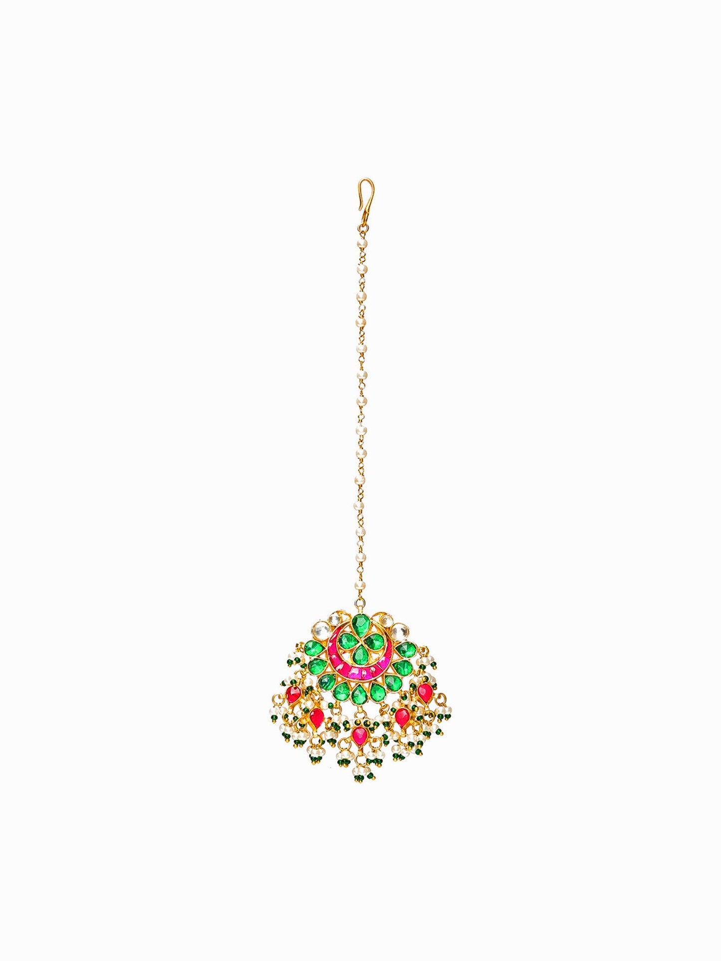 Multi Meenakari Maang Tikka - Ruby Raang | Swadesiicart