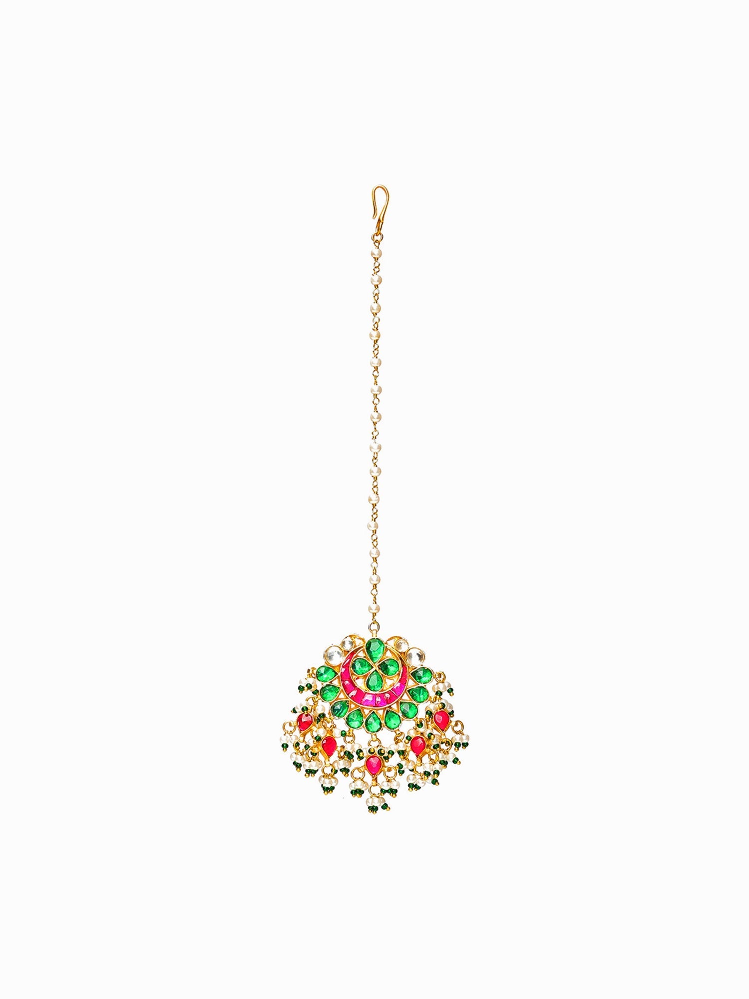 Multi Meenakari Maang Tikka - Ruby Raang | Swadesiicart