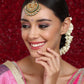 Meenakari and Pearl Kundan Maang Tikka - Ruby Raang | Swadesiicart
