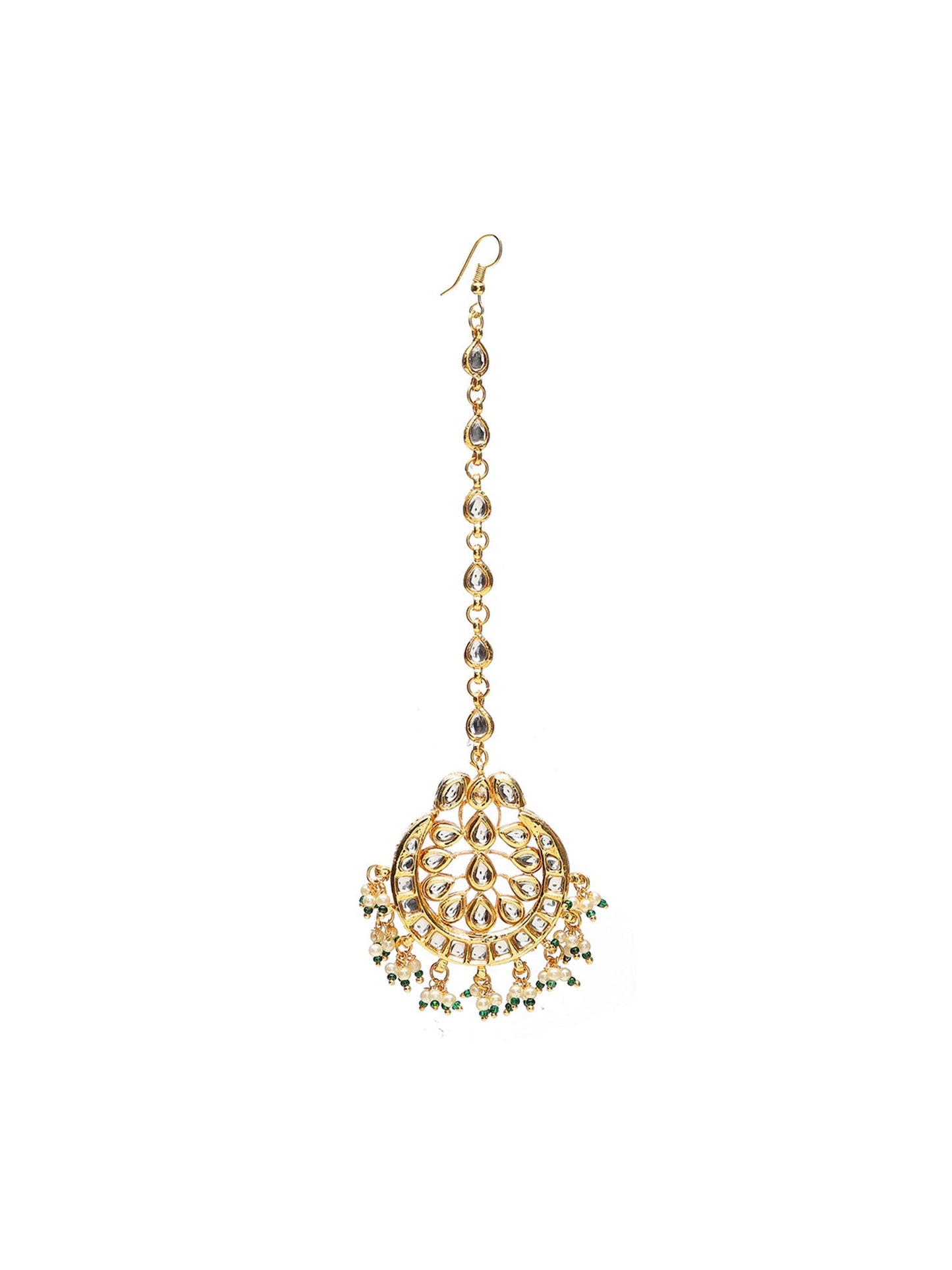 Kundan Chand Maang Tikka - Ruby Raang | Swadesiicart