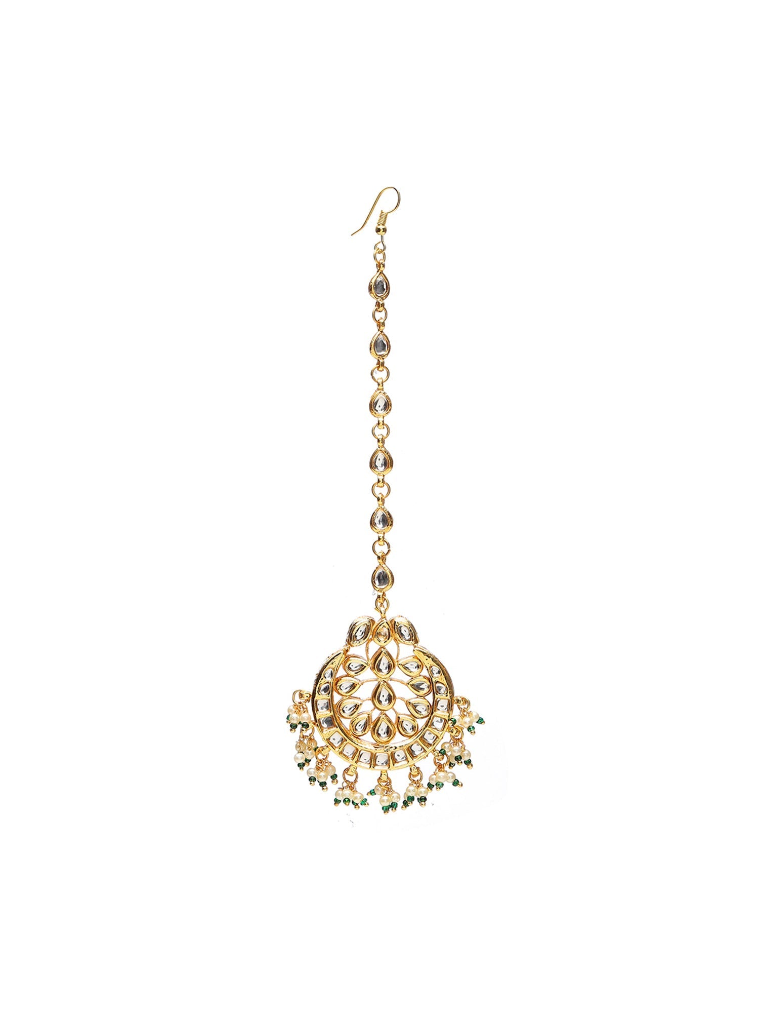Kundan Chand Maang Tikka - Ruby Raang | Swadesiicart