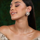 Round oversized Kundan Earrings - Ruby Raang - Swadesiicart