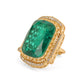 Oversized Emerald Cocktail Ring - Ruby Raang | Swadesiicart