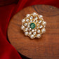 Oversized Round Cocktail Kundan Ring - Ruby Raang | Swadesiicart