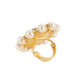 Oversized Round Cocktail Kundan Ring - Ruby Raang | Swadesiicart