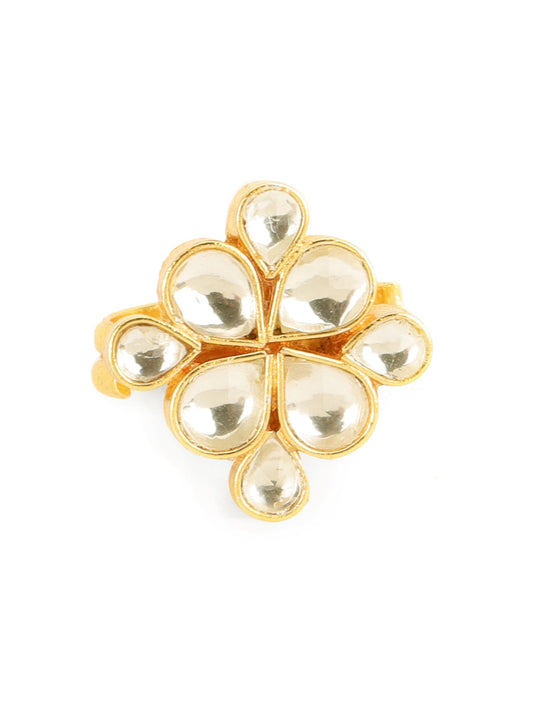 Kundan Ring - Ruby Raang | Swadesiicart