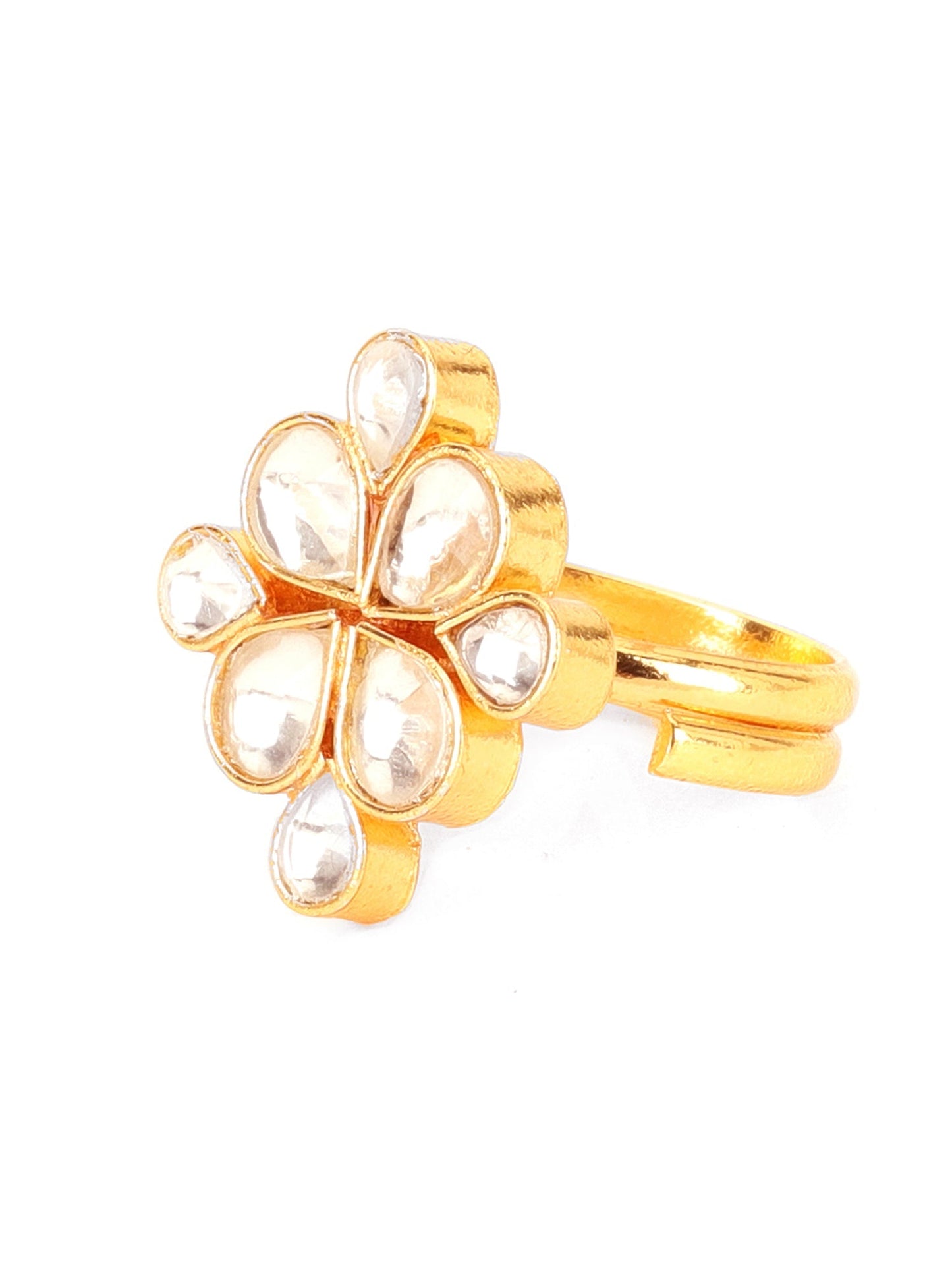 Kundan Ring - Ruby Raang | Swadesiicart