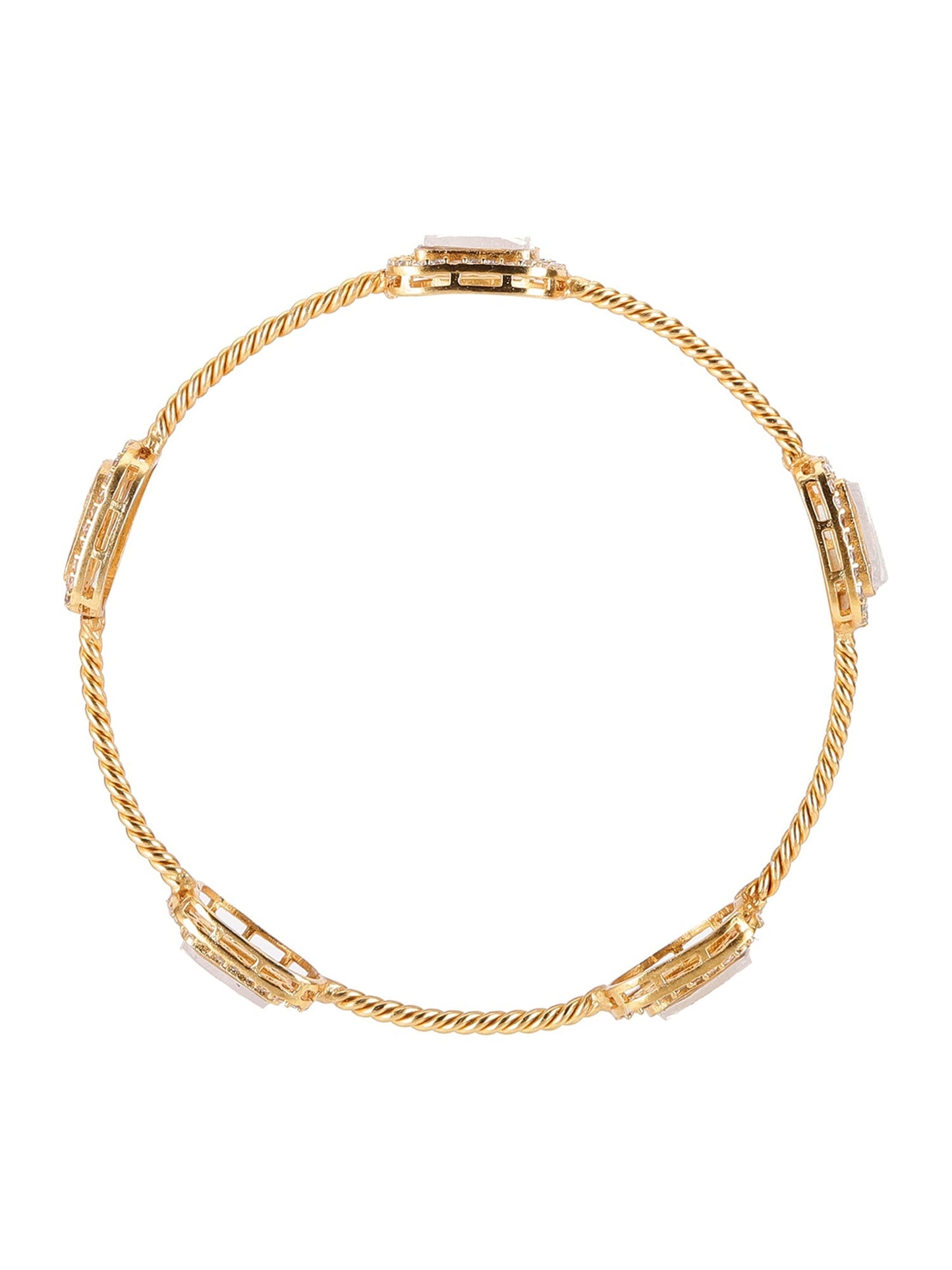 Kundan Bangle - Ruby Raang - Swadesiicart