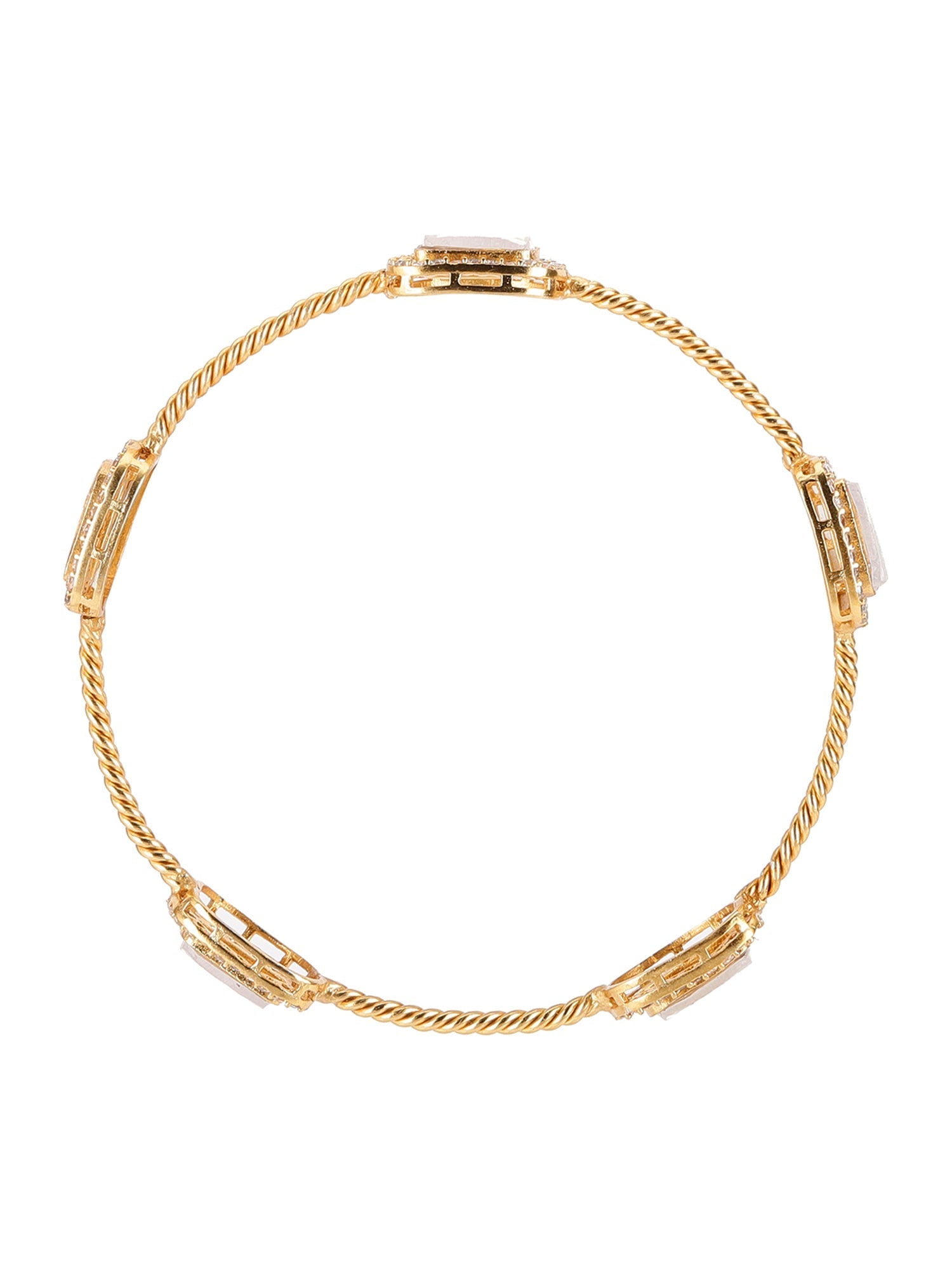 Kundan Bangle - Ruby Raang - Swadesiicart