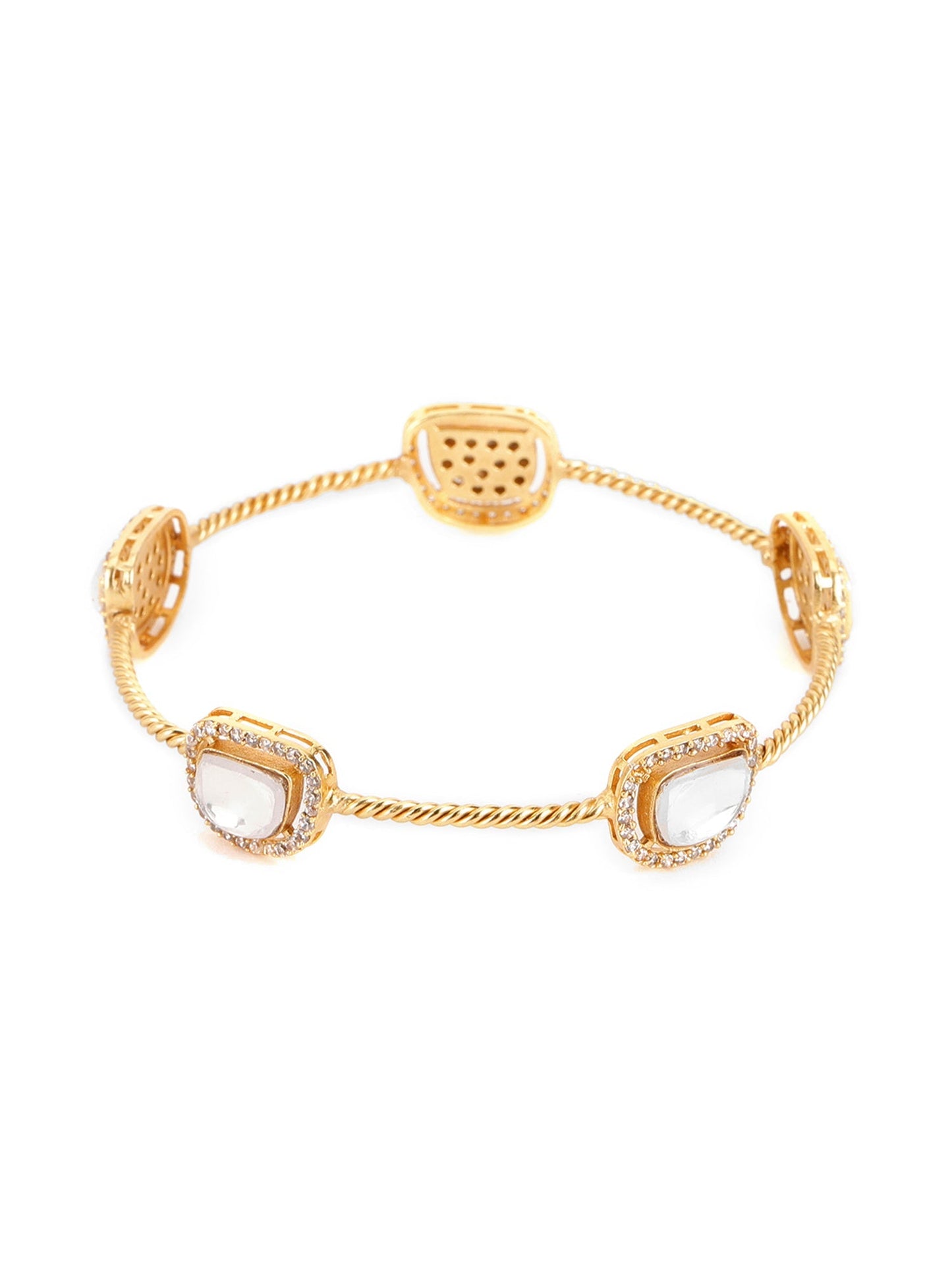 Kundan Bangle - Ruby Raang - Swadesiicart