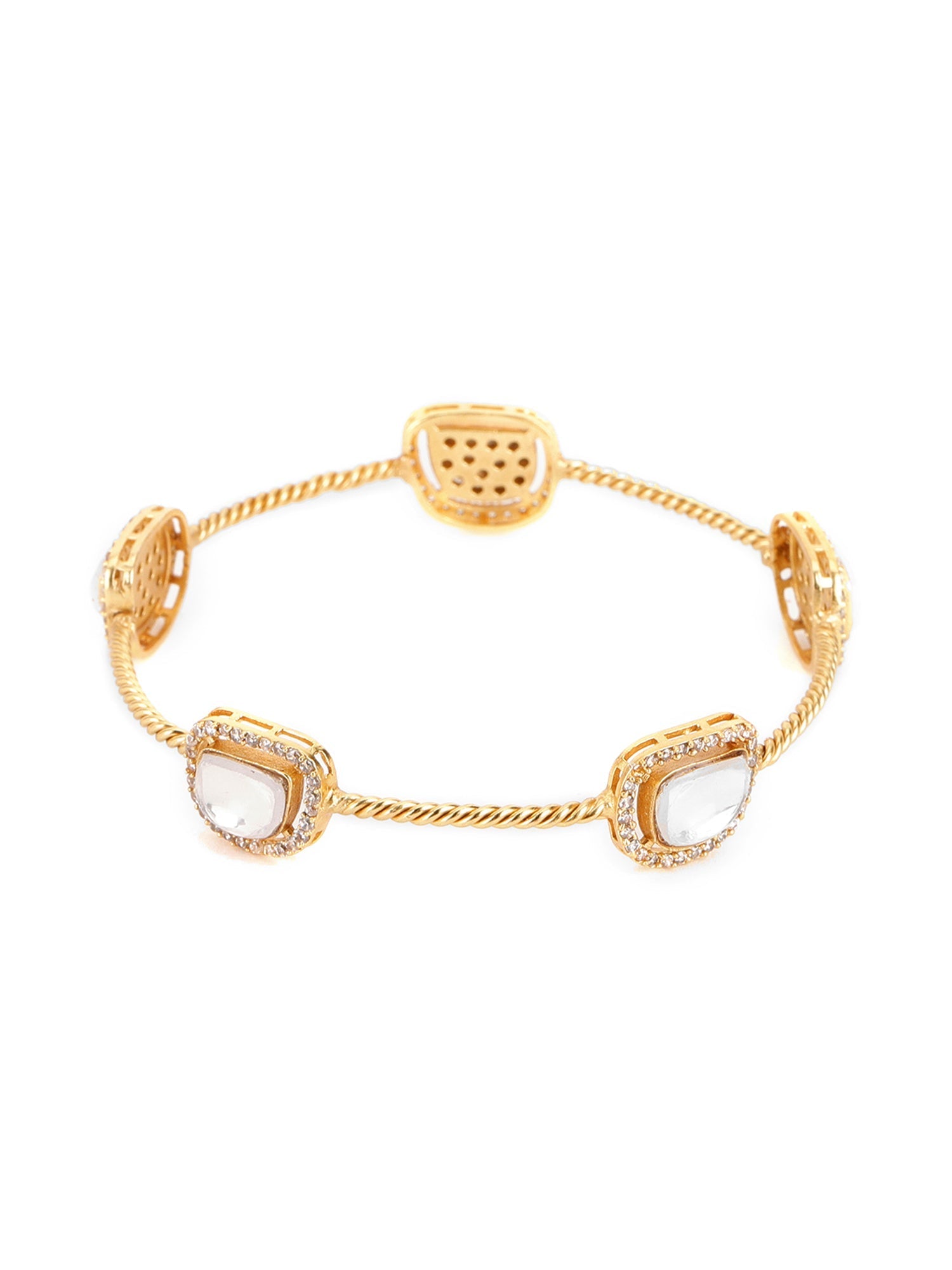 Kundan Bangle - Ruby Raang - Swadesiicart