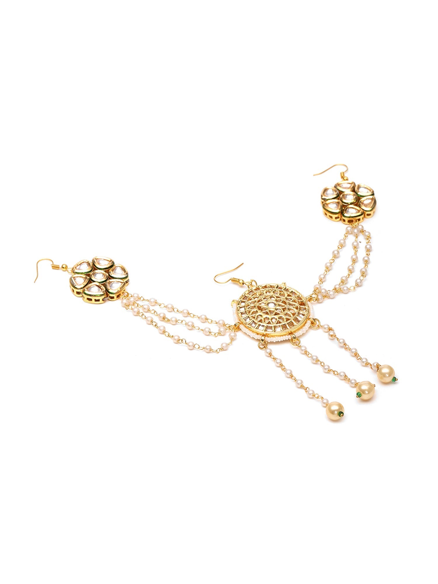Kundan Juda Pin with Pearls - Ruby Raang | Swadesiicart