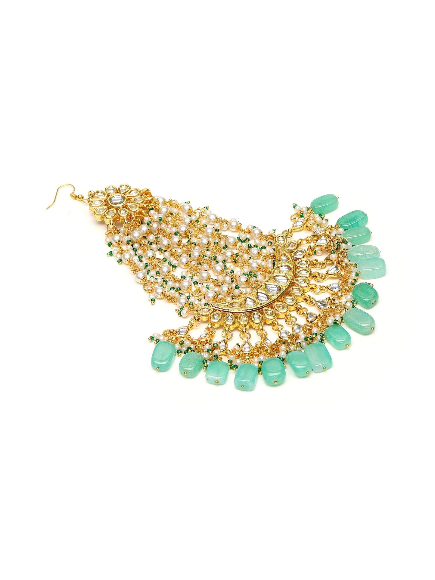 Kundan and Stone Passa/Jhoomer - Ruby Raang | Swadesiicart