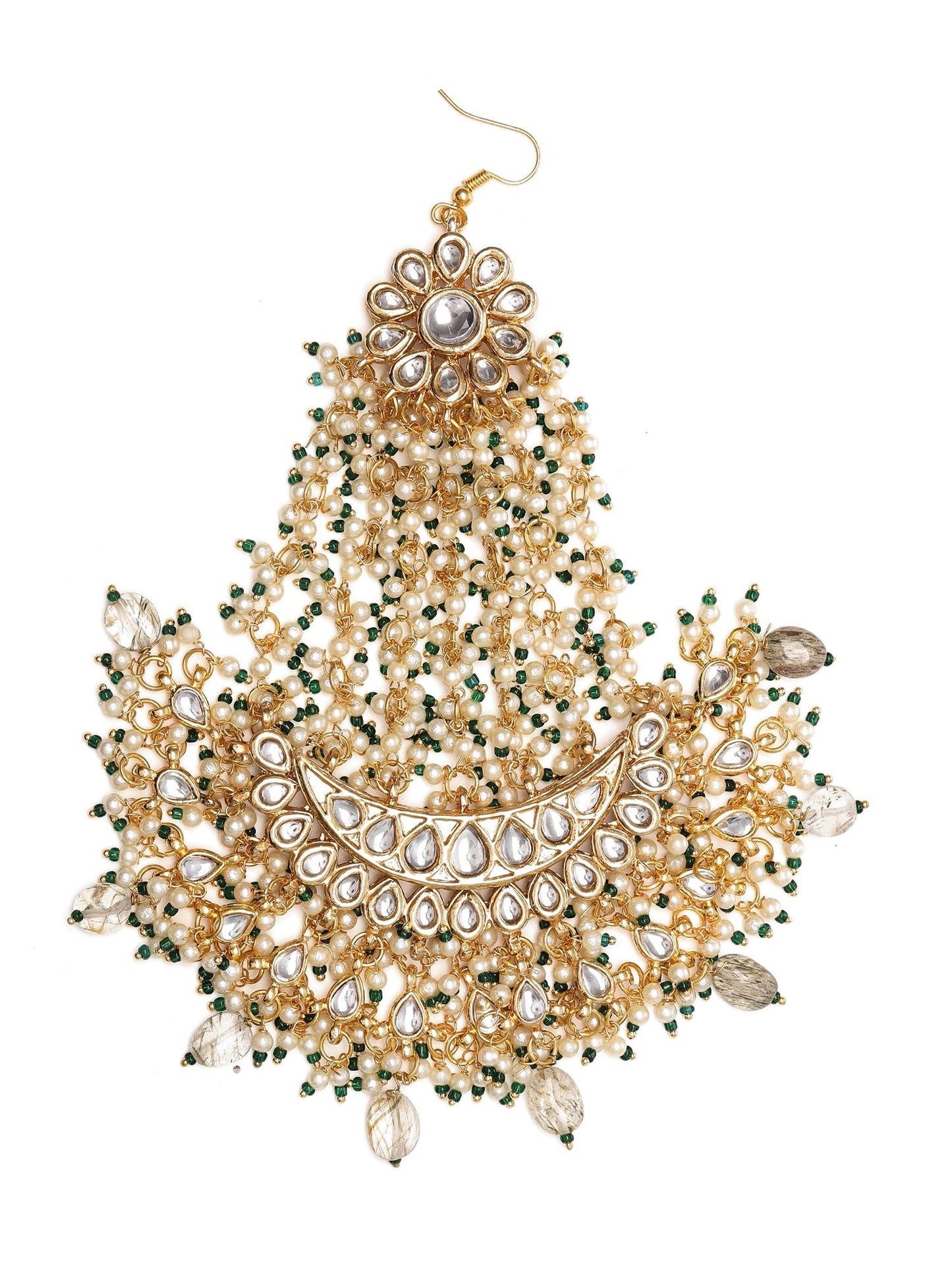 Kundan and Stone Passa/Jhoomer - Ruby Raang | Swadesiicart