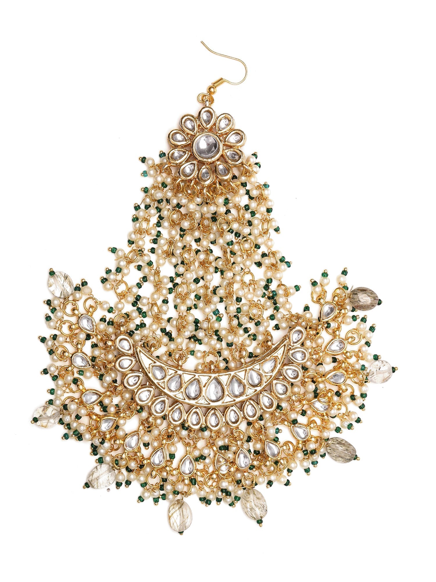 Kundan and Stone Passa/Jhoomer - Ruby Raang | Swadesiicart