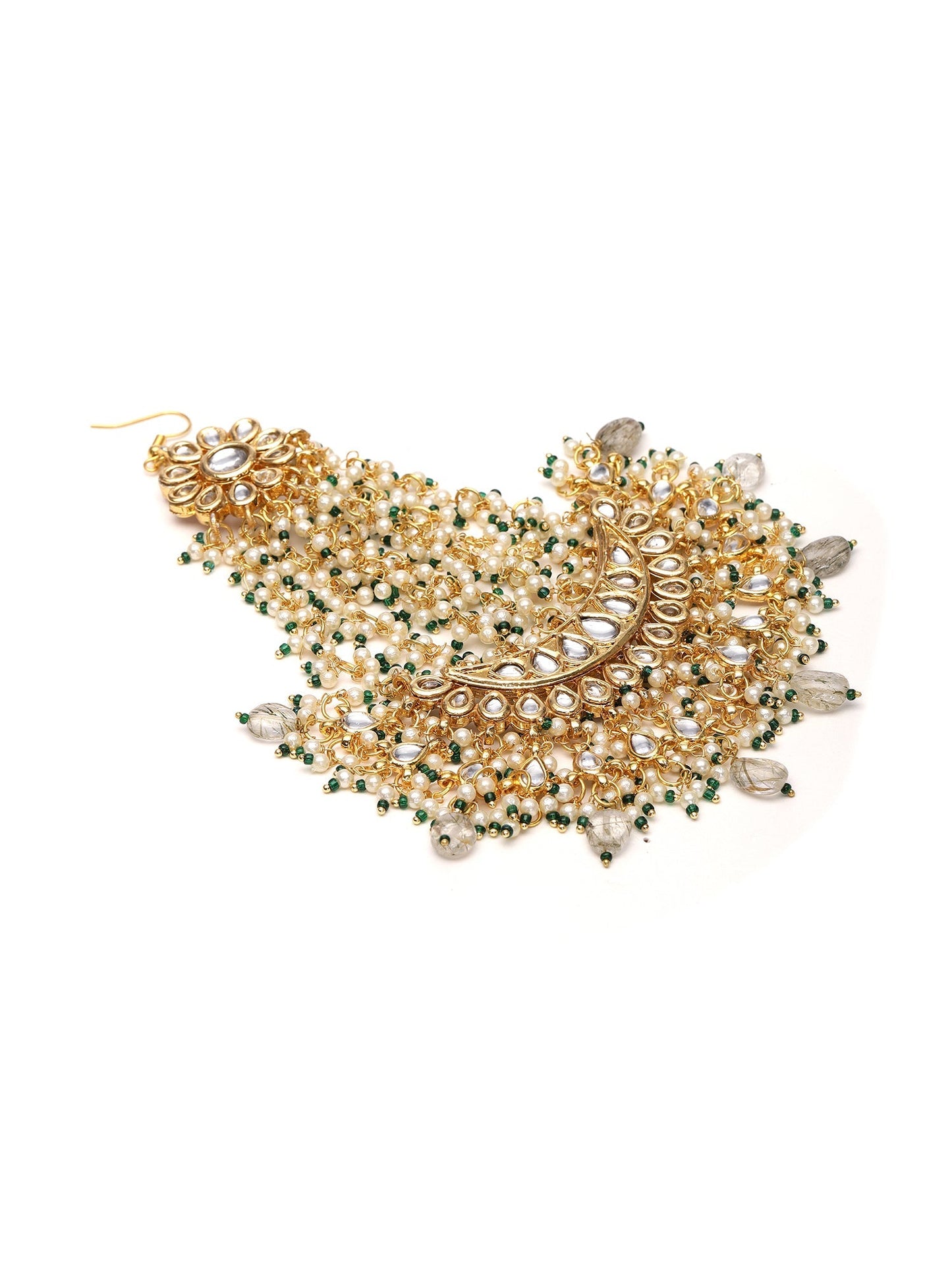 Kundan and Stone Passa/Jhoomer - Ruby Raang | Swadesiicart