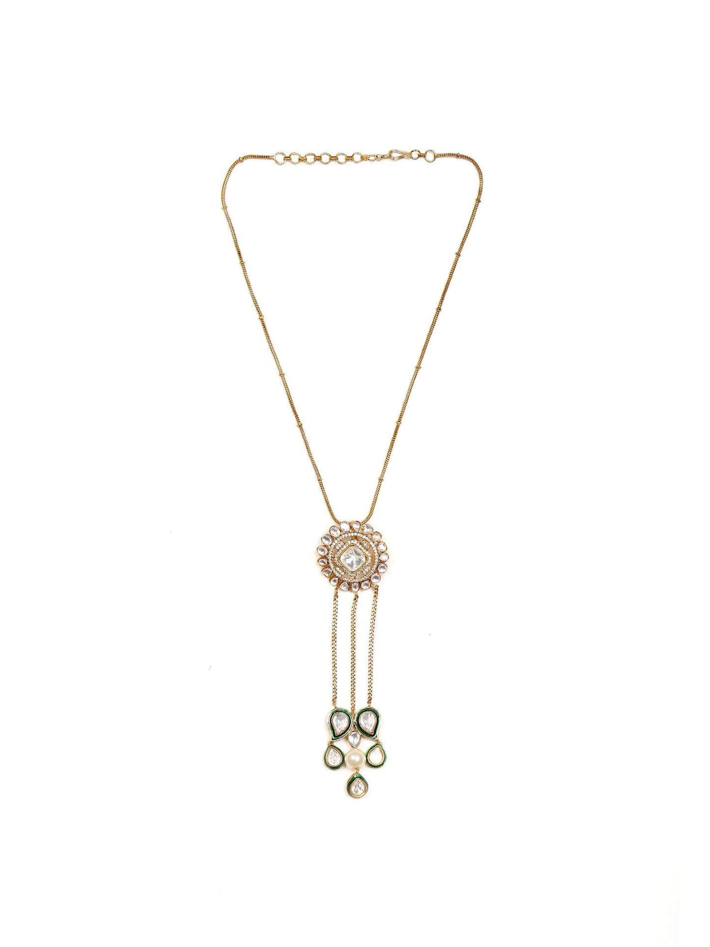 Kundan Long Necklace - Ruby Raang | Swadesiicart