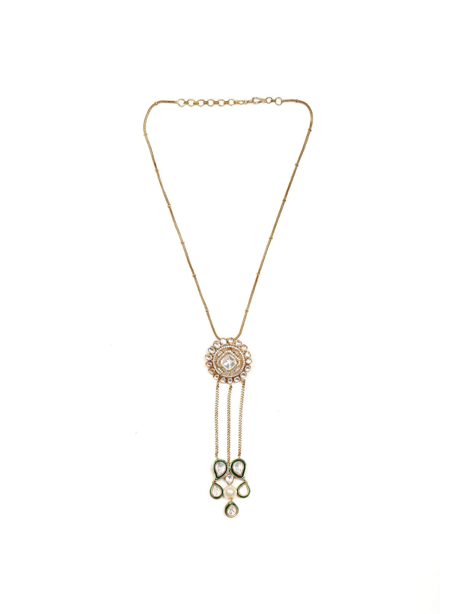 Kundan Long Necklace - Ruby Raang | Swadesiicart