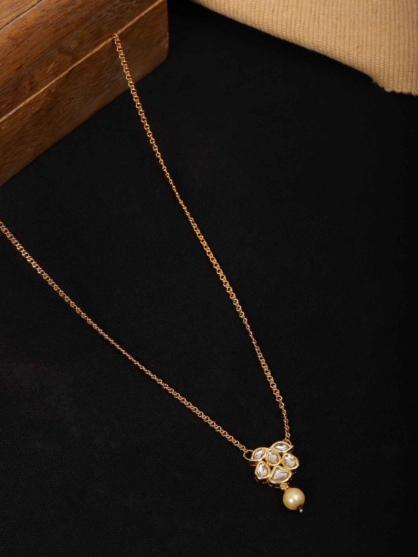 Long Kundan Necklace - Ruby Raang | Swadesiicart