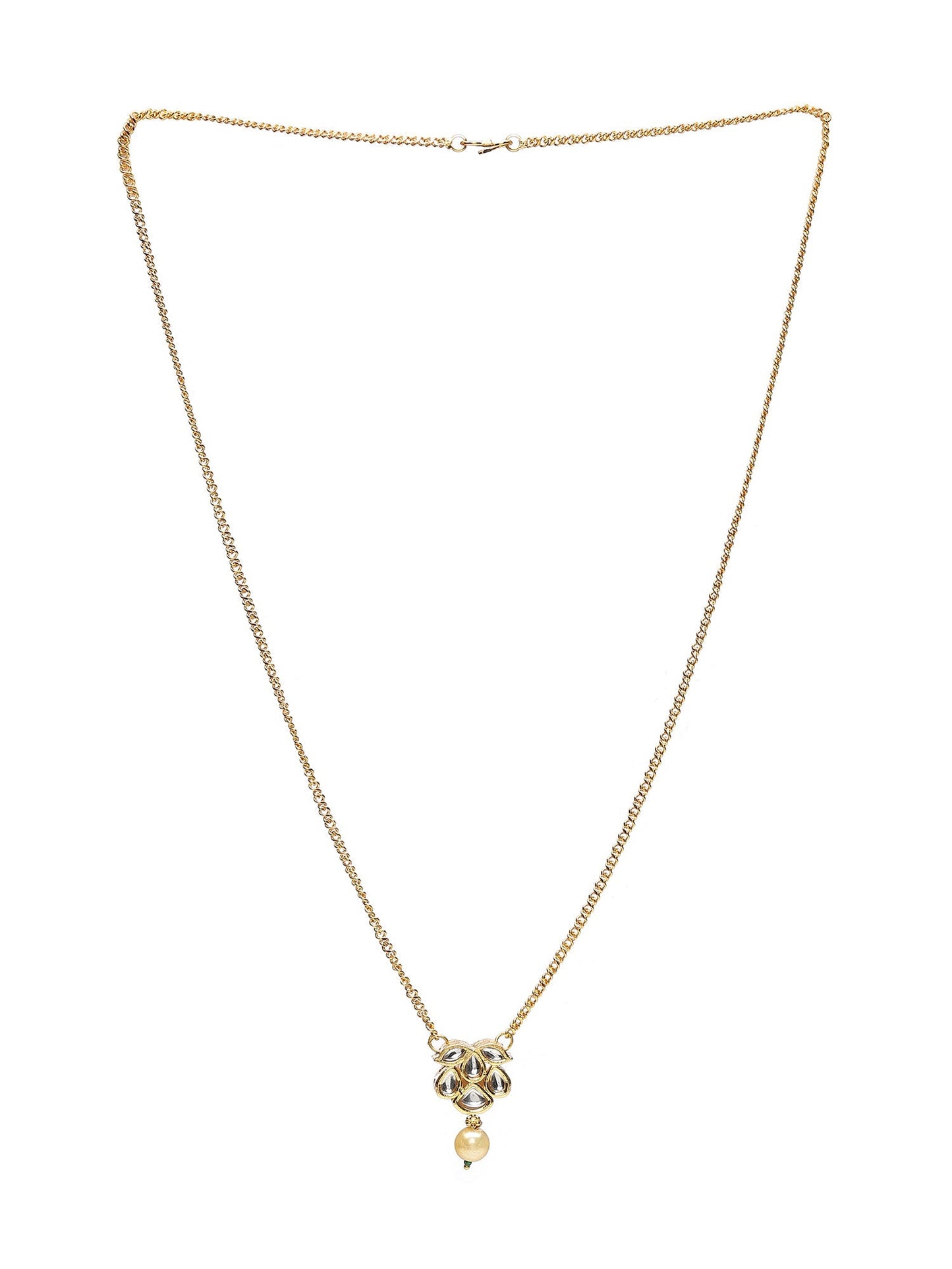 Long Kundan Necklace - Ruby Raang | Swadesiicart