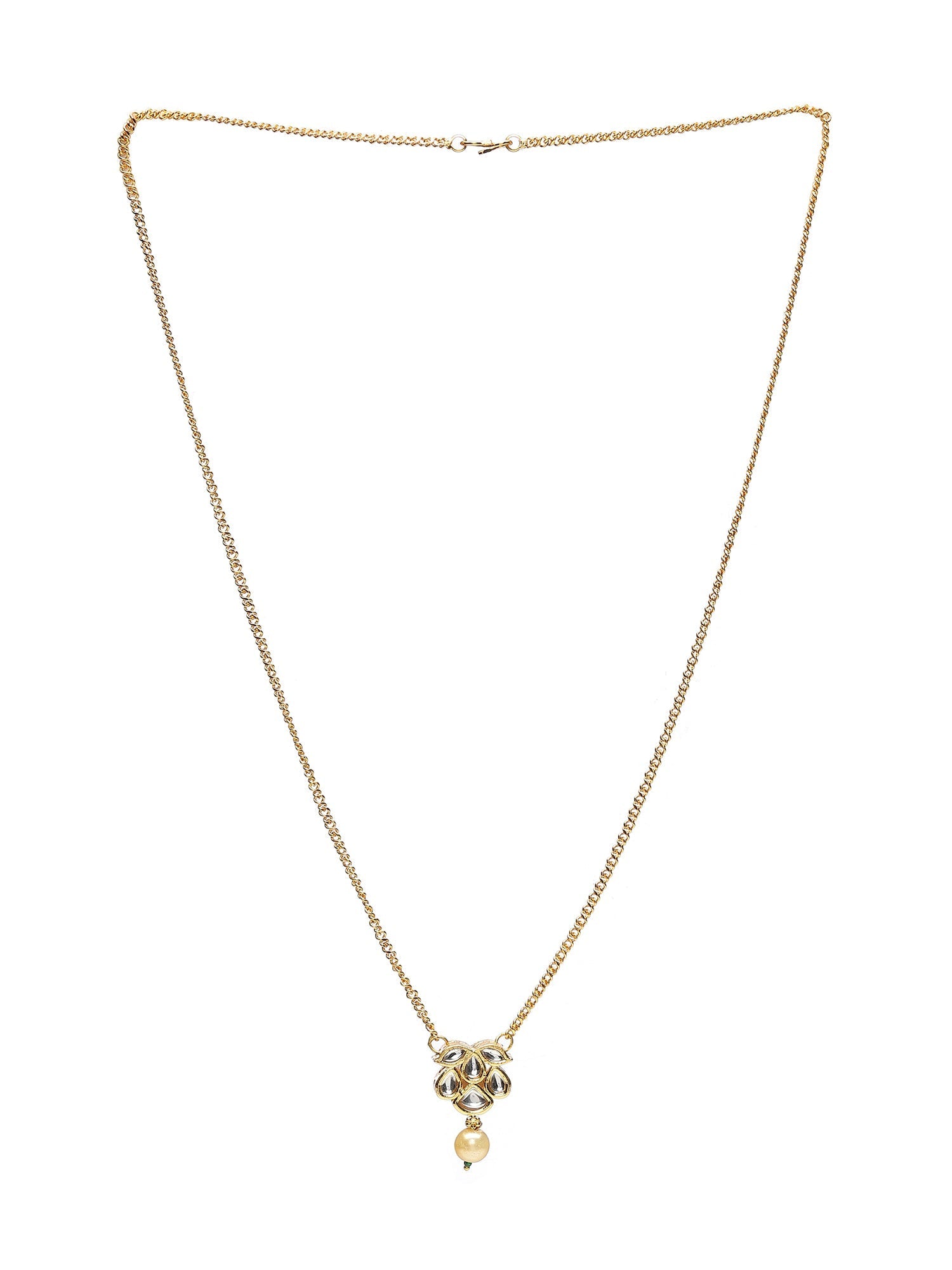 Long Kundan Necklace - Ruby Raang | Swadesiicart