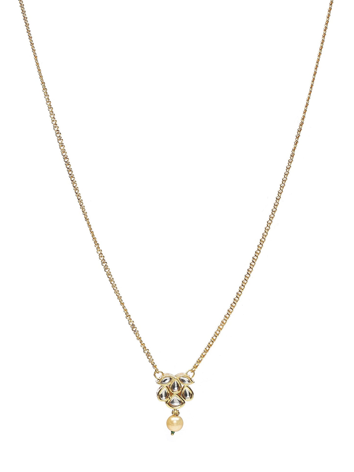 Long Kundan Necklace - Ruby Raang | Swadesiicart