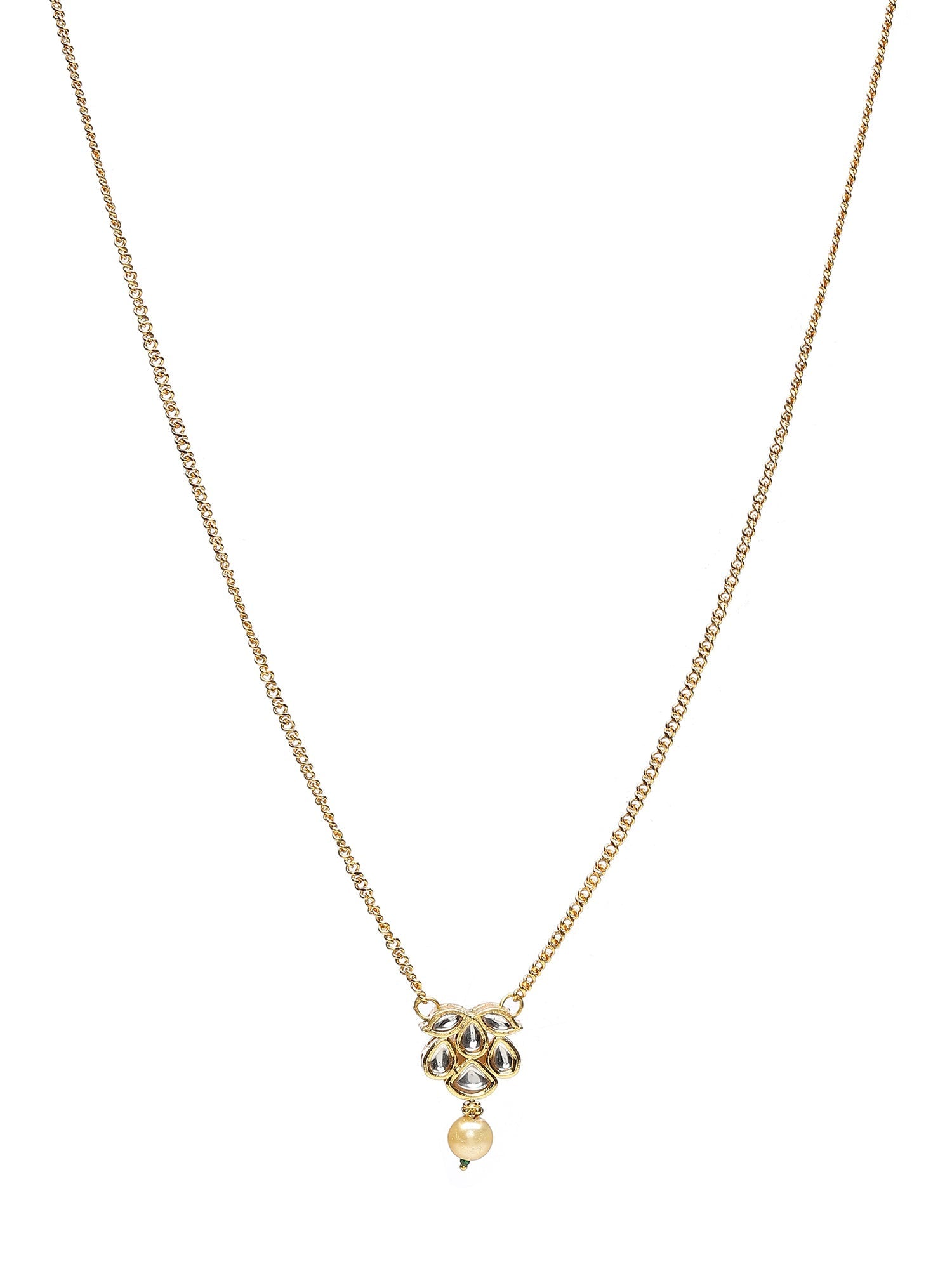 Long Kundan Necklace - Ruby Raang | Swadesiicart