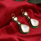 Kundan and Meenakari Earrings - Ruby Raang - Swadesiicart