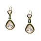 Kundan and Meenakari Earrings - Ruby Raang - Swadesiicart
