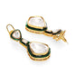 Kundan and Meenakari Earrings - Ruby Raang - Swadesiicart
