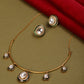 Hasli Neckpiece with Studs - Ruby Raang - Swadesiicart