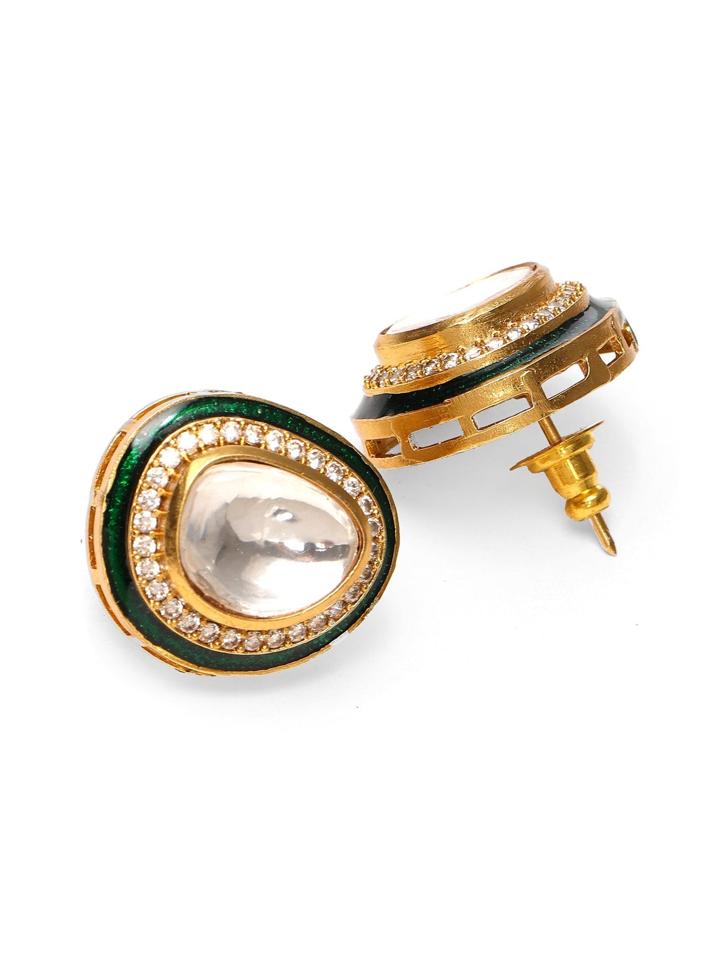 Hasli Neckpiece with Studs - Ruby Raang - Swadesiicart