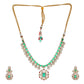 Multi Color Kundan and Stone Choker with Earrings - Ruby Raang - Swadesiicart