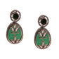 Long Pearl Layered Necklace with Pendant and Matching Earrings - Ruby Raang - Swadesiicart