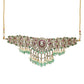 Precious Handcrafted Stone Neckpiece with Emeralds - Ruby Raang - Swadesiicart