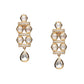 Kundan & Mossainite Necklace with Earrings - Ruby Raang - Swadesiicart