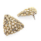 Triangle Dual Tone Kundan Earrings - Ruby Raang | Swadesiicart