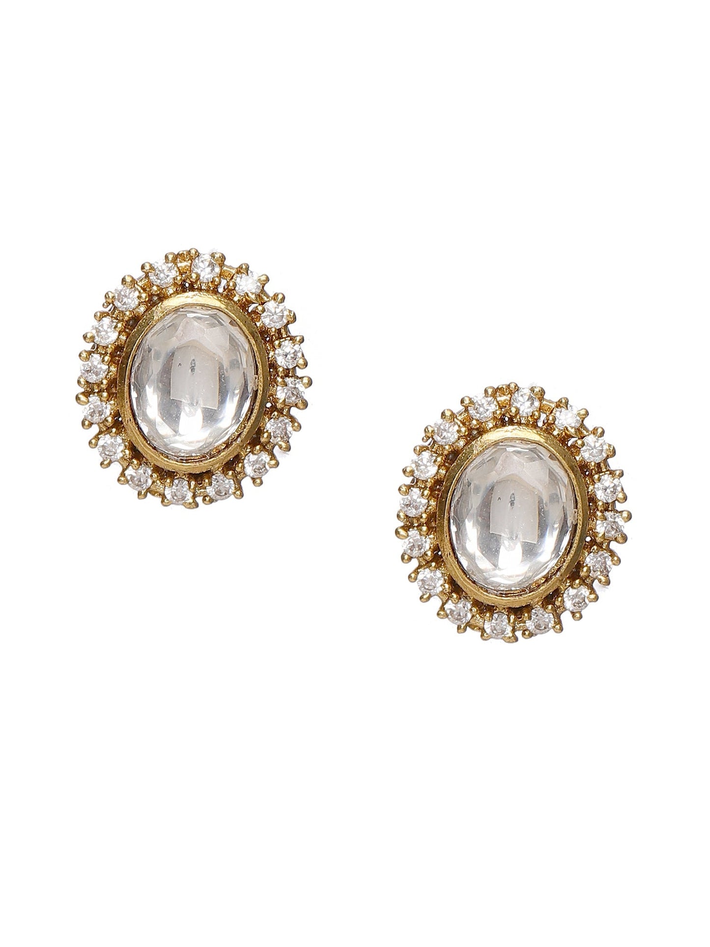 Kundan Hasli with Matching Studs - Ruby Raang - Swadesiicart