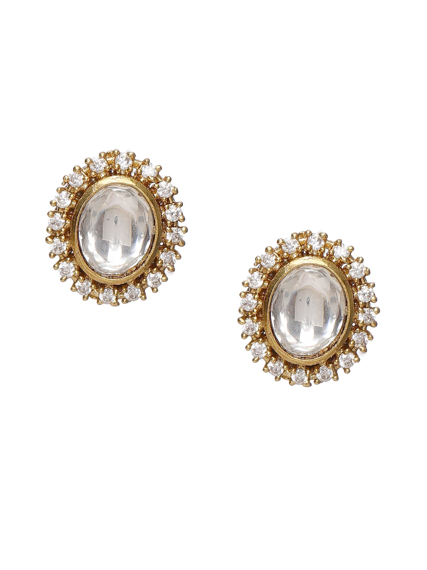 Kundan Hasli with Matching Studs - Ruby Raang - Swadesiicart