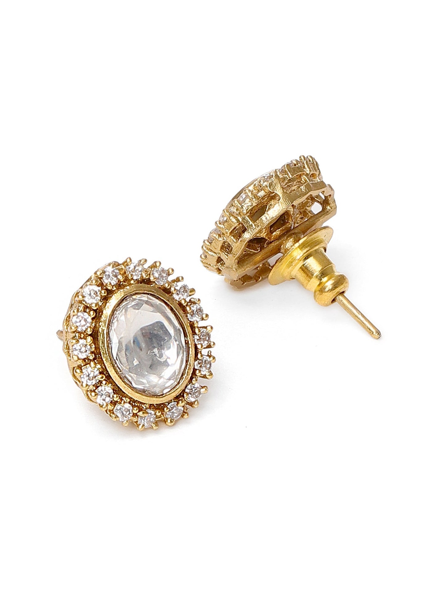 Kundan Hasli with Matching Studs - Ruby Raang - Swadesiicart