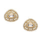 Layered Kundan Neckpiece with Matching Studs - Ruby Raang - Swadesiicart