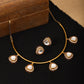 Hasli with Kundan & Mossainite & Matching Studs - Ruby Raang - Swadesiicart