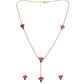 Handcrafted Patchi Kundan Necklace with Studs - Ruby Raang - Swadesiicart