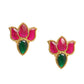 Handcrafted Patchi Kundan Necklace with Studs - Ruby Raang - Swadesiicart