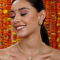 Kundan in Pearl String with Matching Studs - Ruby Raang - Swadesiicart