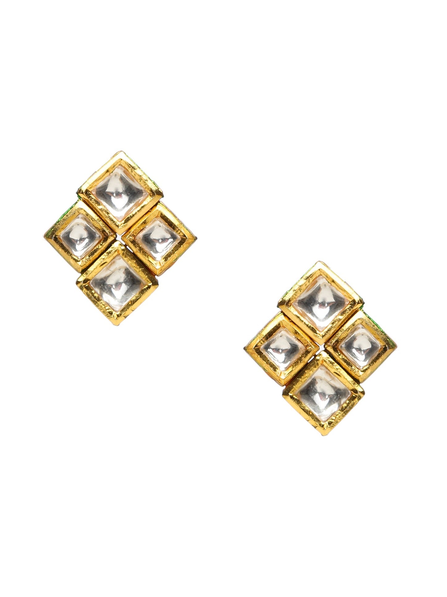 Kundan in Pearl String with Matching Studs - Ruby Raang - Swadesiicart